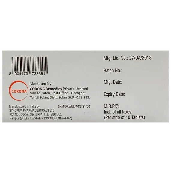 drownil m tablet 10's